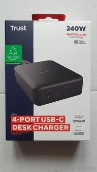 Napájecí adaptér Trust Maxo 240W GaN 4x USB-C (25413)