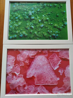 Léčivé obrázky krystalů z Diamantové vody - velikost A4