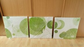 Třídílný obraz StarDeco Green Leaves