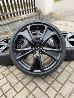 ORIGINÁL Alu CUPRA LEON R19, 5x112 - LETNÍ PNEU, TOP STAV