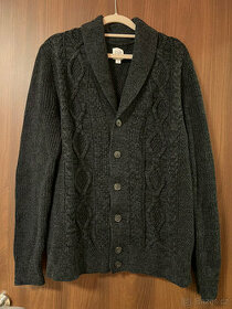 Pánský svetr kardigan s šálovým límcem GAP - 1