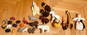 Ručně šité zvířátka a panenky (hračky pro děti)