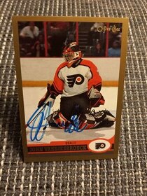 John Vanbiesbrouck podpis hokejová karta Philadelphia Flyers