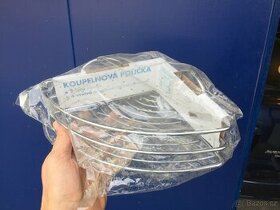 Koupelnová polička, rohová, nerez