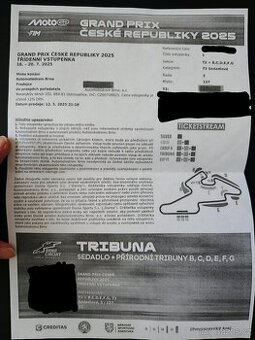 Vstupenka na Grand Prix Brno třídenní