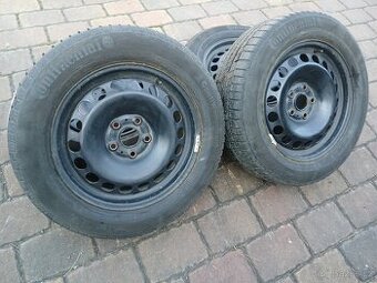 Plechová kola,sada,5x112,ET33,Conti,205/60 R16,2x7,5/2x6mm
