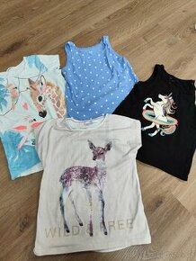 Tričko / tílko 4x - vel. 122/128