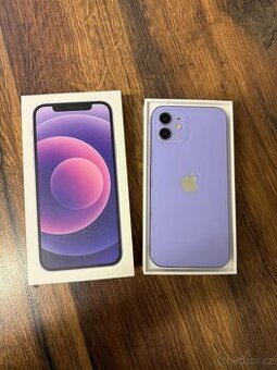 IPhone 12, fialový, 128gb, baterie 90%