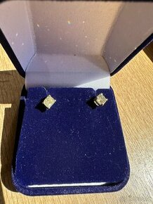 Zlatý náušnice 585 s diamanty 0,96 ct.