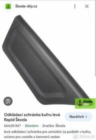 Škoda Rapid Liftback (sedan) odkládací schránky a návod