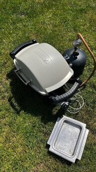 Plynovy gril weber Q1000 + lahev