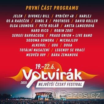 Lístek na Votvírák 2025 + Kombi stanové městečko