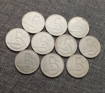 Konvolut 10 x 5 koruna ČSR