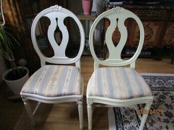 2 x zidle gustaviansk styl - AKCE