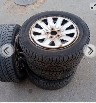 Sada plechových disků 5x112, 16" se zimním pneu 205/55 16.