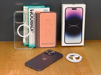Apple iPhone 14 Pro Max 128GB Deep Purple TOP stav + doplňky