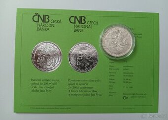 Stříbrná mince ČNB Jakub Jan Ryba bk - 1