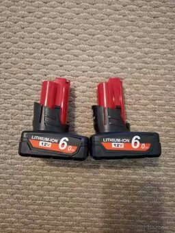 NOVÉ BATERIE Milwaukee M12 6.0Ah 12V