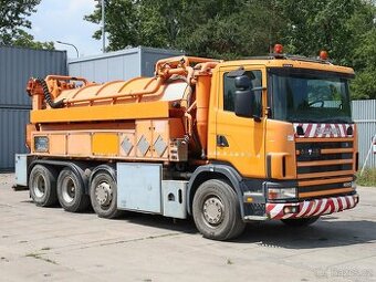 Scania R 124 GB,  FEKÁL, 8x2, 33 TUN, 13 CBM (DVĚ KOMORY 11+