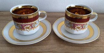 Hrnečky se zlacením 2 ks