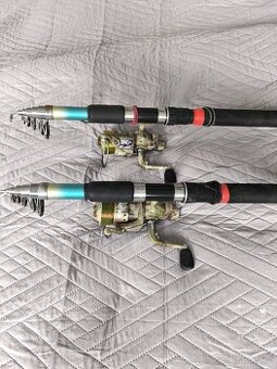 Rybářské pruty s navijáky na kapry