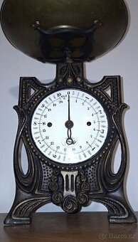 Originální figurální německá litinová váha z roku 1905