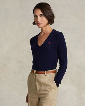 POLO RALPH LAUREN VLNĚNÝ DÁMSKÝ LUXUSNÍ SVETR M(42)