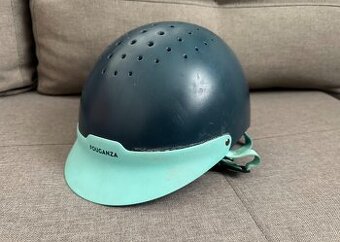 Dětská JEZDECKÁ PŘILBA 100 zeleno-tyrkysová