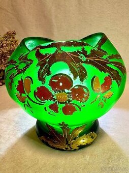 Secesna trojlaločna vaza Théodore Legras, r.1910,Belehrad