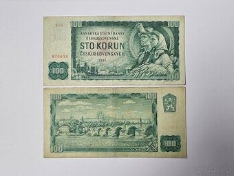 Československá bankovka 100 Kčs