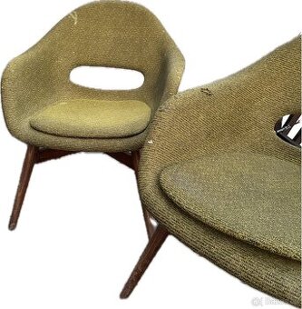 Křeslo 2ks Navrátil 60. Léta, Brusel - skořepina