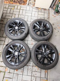 4x ALU kola originál na Škoda Fabia3+pneu Bridgestone