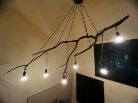 Krásný designový lustr se 6-ti žárovkami "stromový" tzv. sch