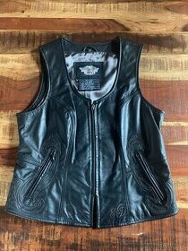 Dámská kožená vesta Harley Davidson