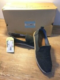 TOMS Black washed canvas deconstructed alparg 7,5 - 1