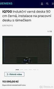 Nová Ind deska FREEINDUCTION SIEMENS STUDIO LINE IQ700