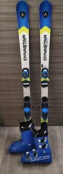 Set - dětské lyže DYNASTAR + přaskáče LANGE