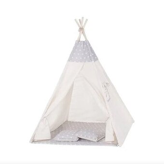 Teepee stan pro děti SPRINGOS Šedý