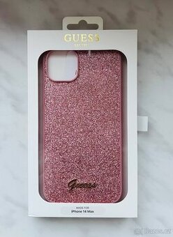 iPhone 14 plus Barbie třpitivý obal pouzdro luxusní Guess
