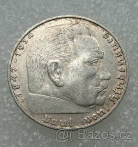 2 Reichsmark 1936 J (Říšská 2 marka)