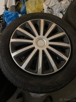 Plechové disky 16” 5x112 a zimní pneu 215/60/R16