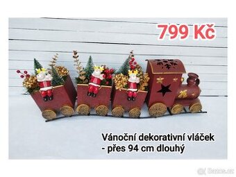 Prodám vánoční dekoraci - mašinka