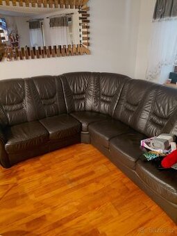 Krásná kožená italská sedací souprava