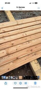 Modřínové prkna obkladové fasádní