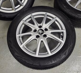 Alu kola 17"Ronal 5x112 Karoq Ateca Zánovní letní pneu