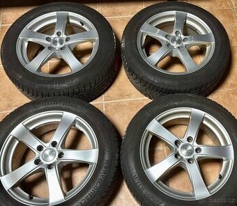 Alu Kola 17”, 5x114,3 7,5J ZIMNÍ Continental 225/55 R17