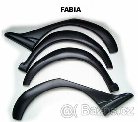 Plastové lemy + prahy Škoda Fabia I sada