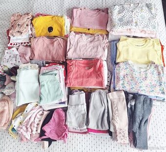 Velký balík oblečení 62/68, 74 holka