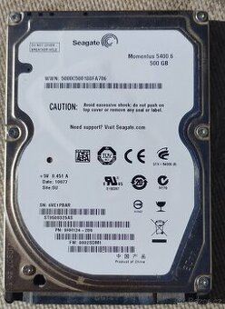 SEAGATE ST9500325AS 500GB/2,5"/SATA