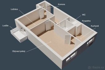 BYT 2+1 (57,57m2) PŘED REKONSTRUKCÍ - 1